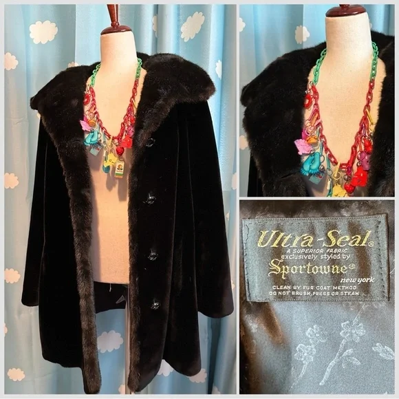 Vintage Ulta Seal Sportowne faux fur jacket- - Picture 1 of 5